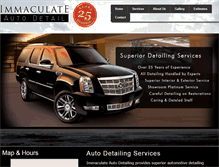 Tablet Screenshot of immaculateautodetail.com